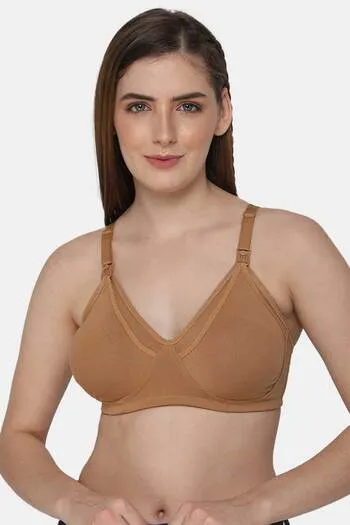 Buy Intimacy Double Layered Non Wired Medium Coverage Nursing Bra - Dark Skin